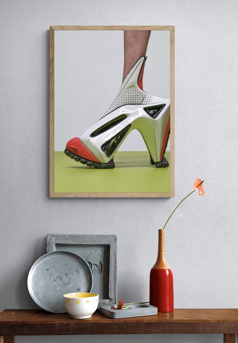 Futuristic Sneaker Fashion Poster. — room view 3
