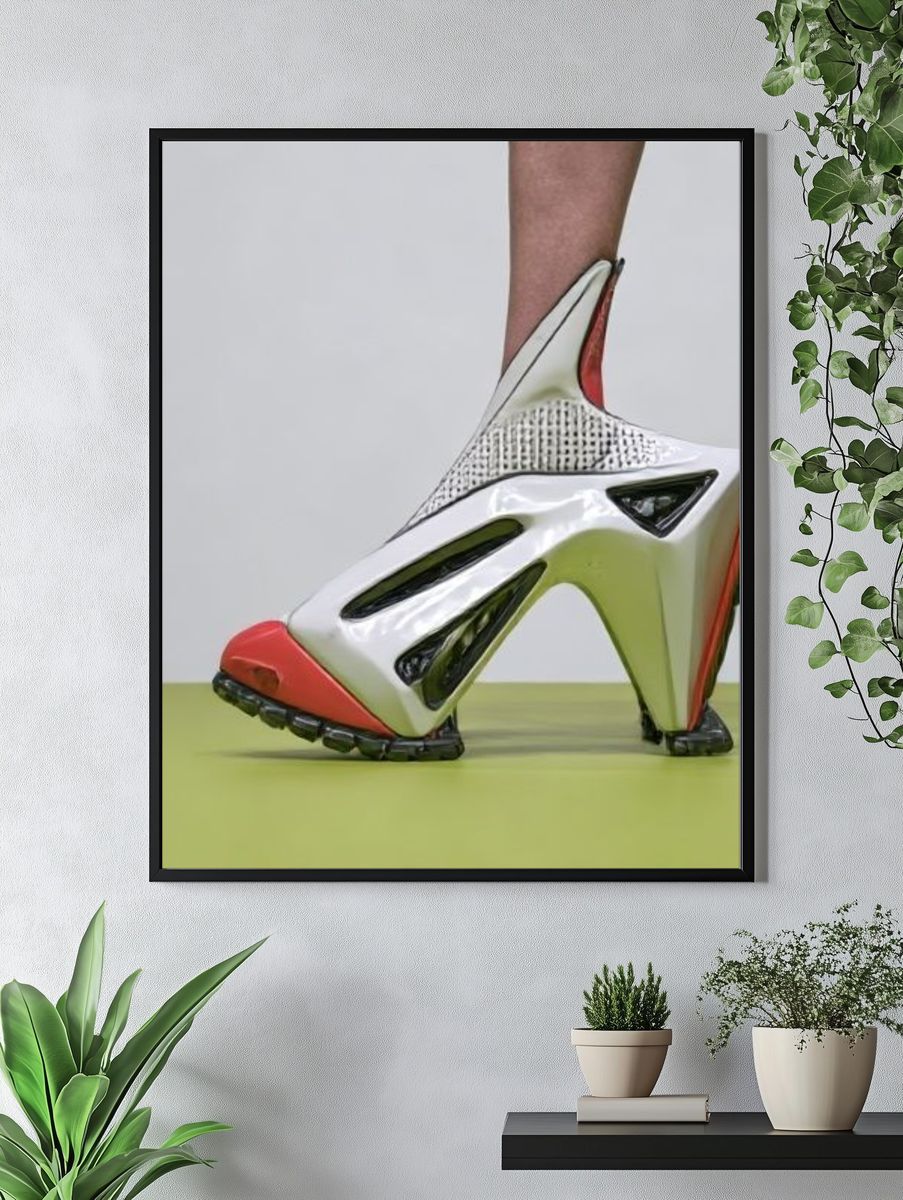 Futuristic Sneaker Fashion Poster. — room view 4