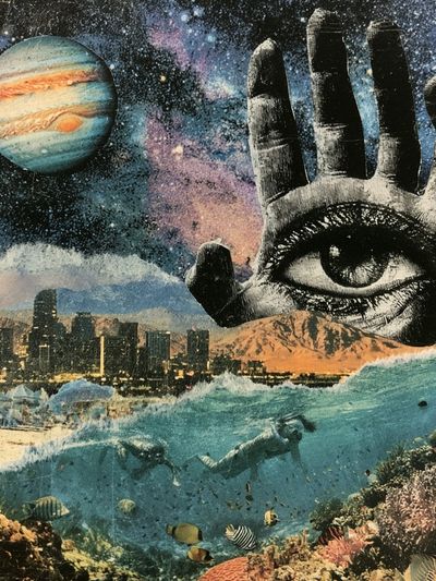 Cosmic Eye Collage Poster.