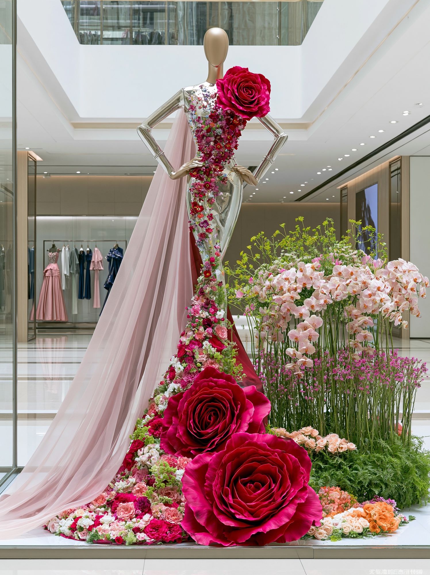 Floral Couture Mannequin Photography Poster. poster detail