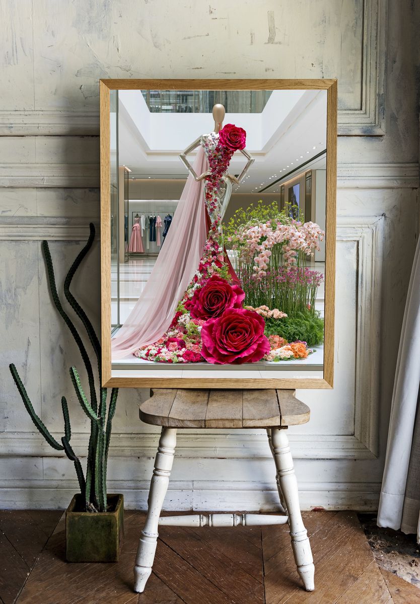 Floral Couture Mannequin Photography Poster. room preview