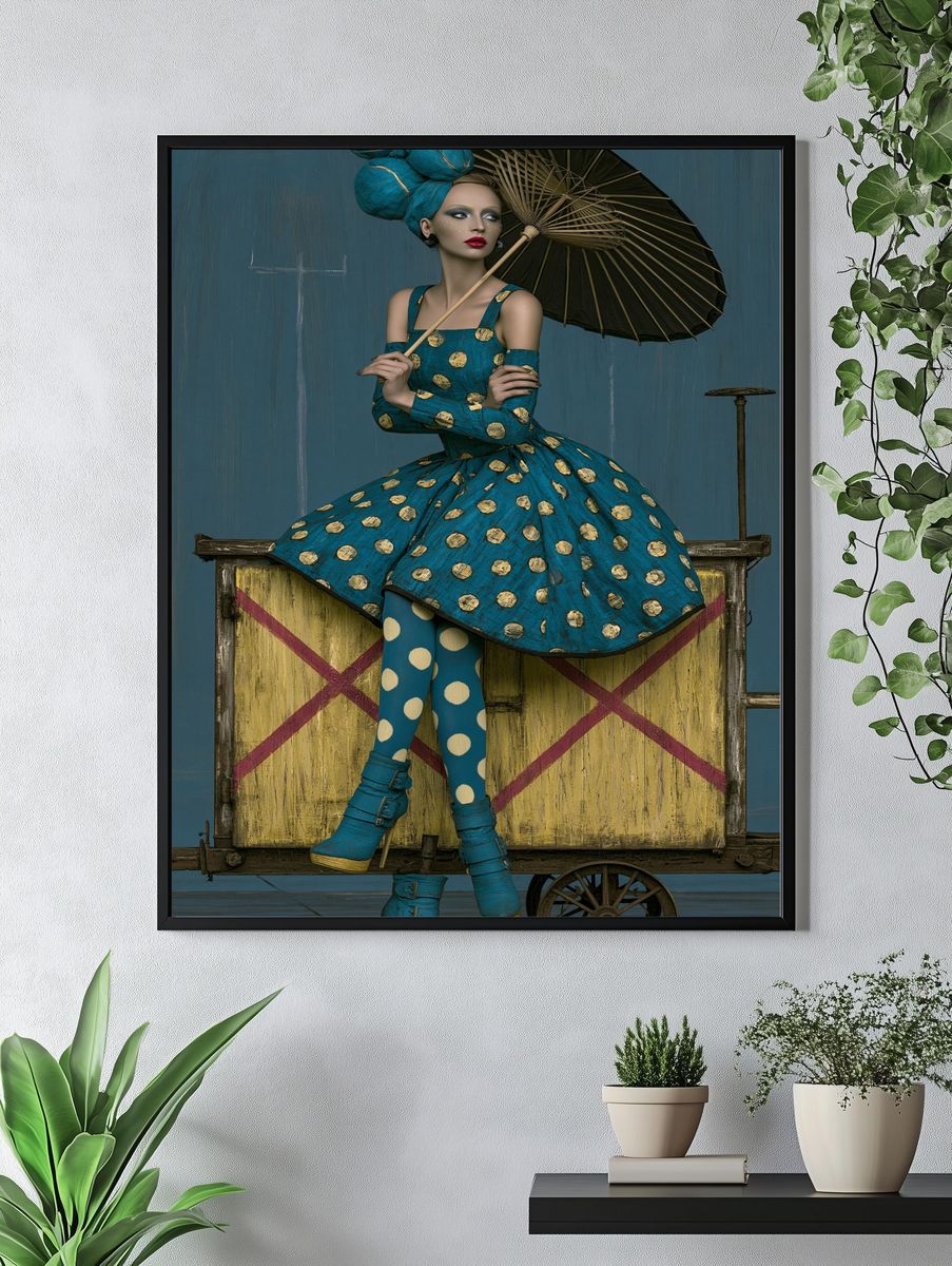 Avant-Garde Fashion Portrait Poster. — room view 4