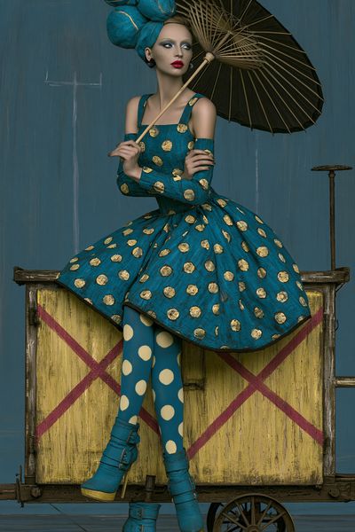 Avant-Garde Fashion Portrait Poster. poster