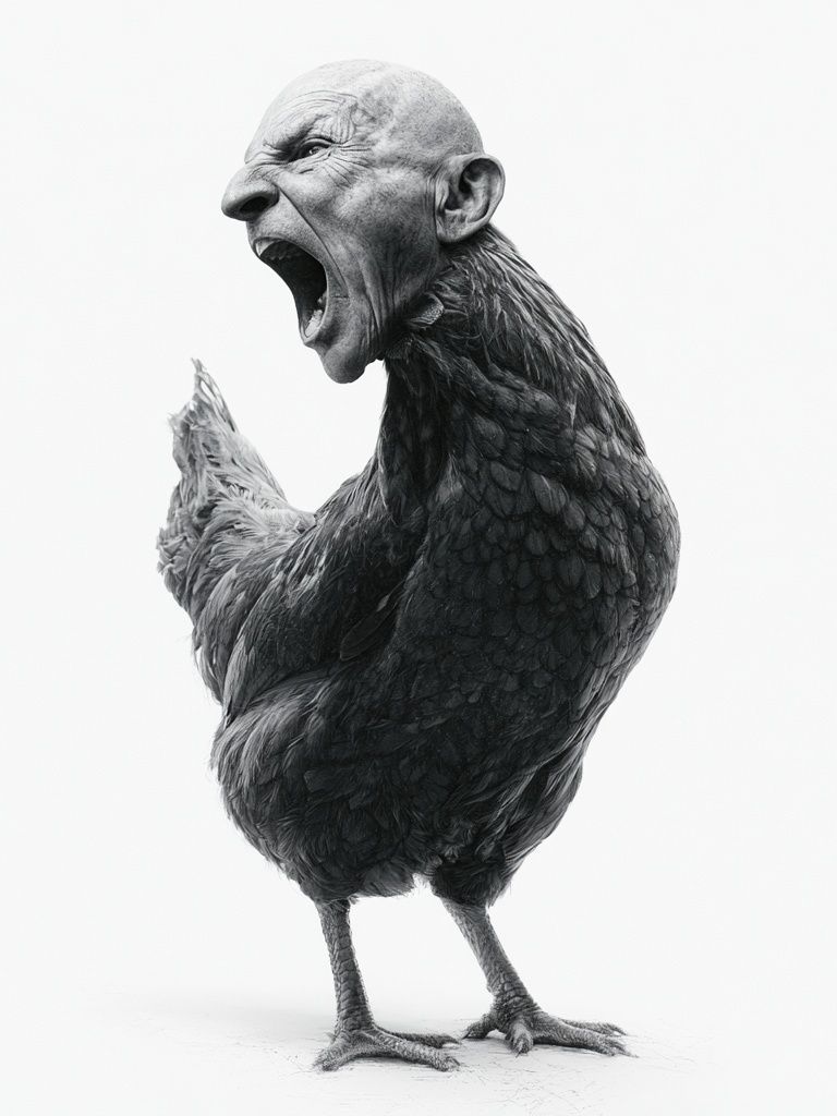 Screaming Bird Surrealism Print. poster detail