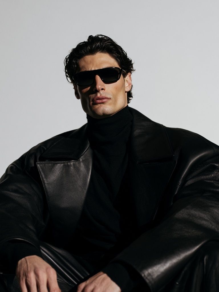Fashion Portrait in Black Poster. poster detail