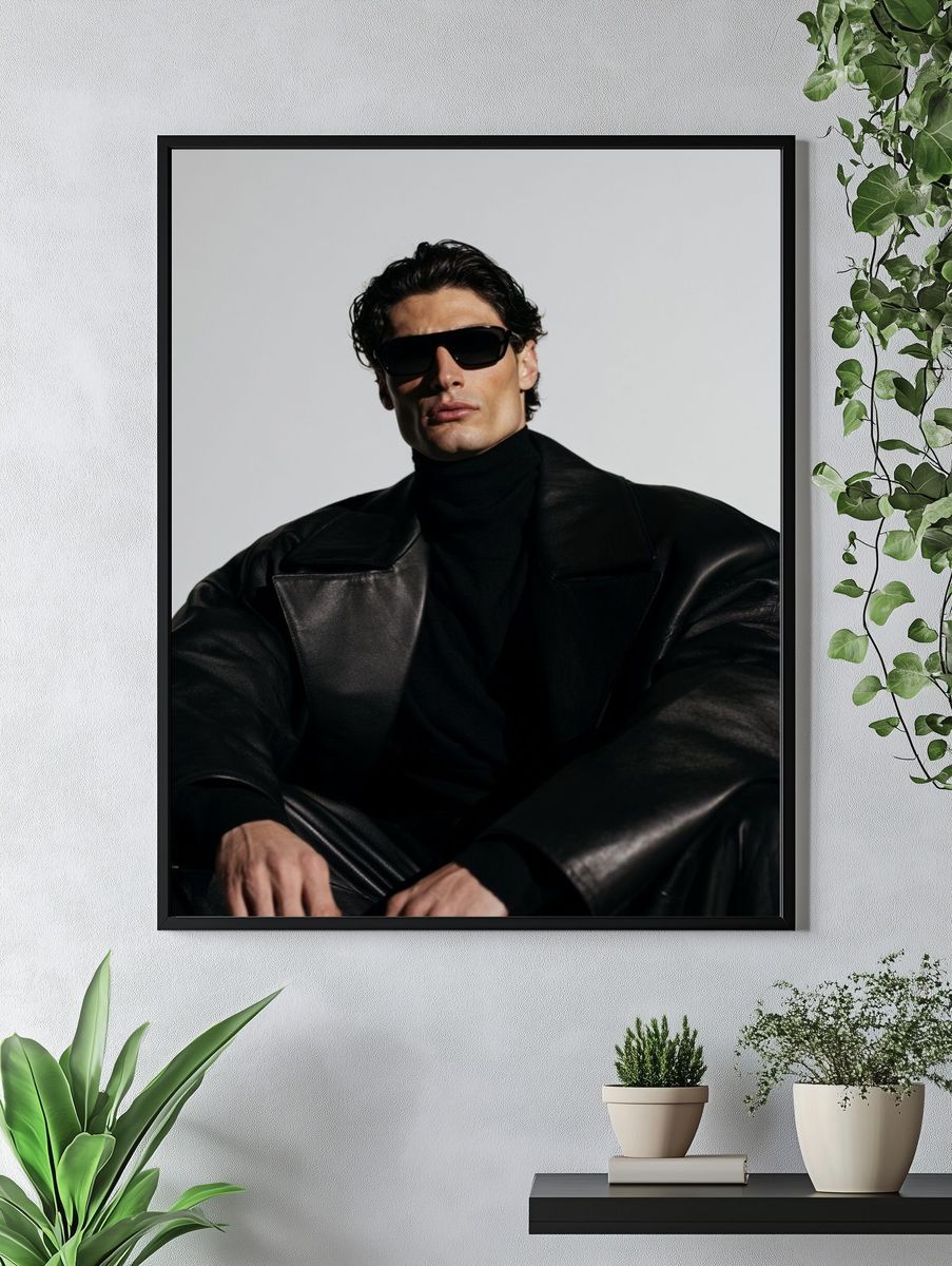Fashion Portrait in Black Poster. — room view 4