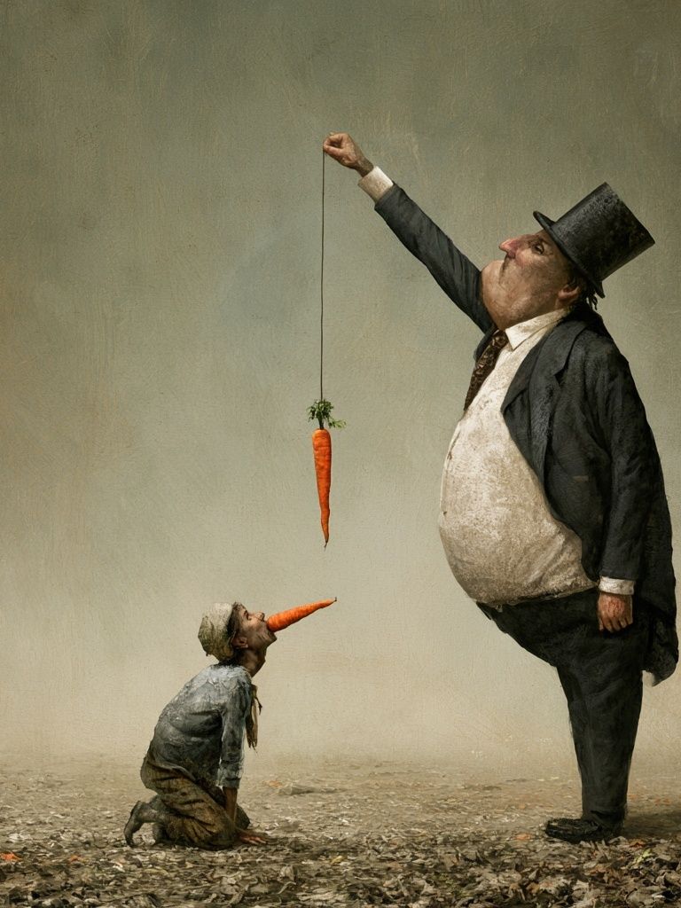 Surreal Carrot Men Print. poster — fine-art art