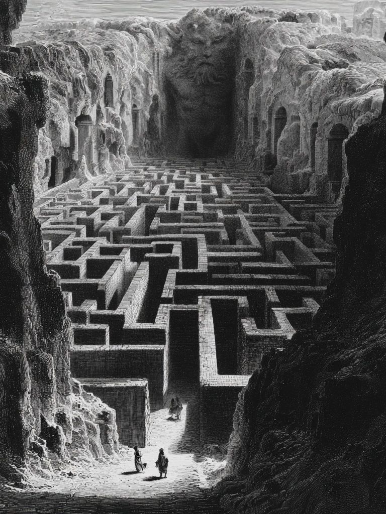 Surreal Labyrinth Canyon Print. poster detail