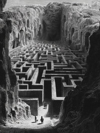 Surreal Labyrinth Canyon Print.