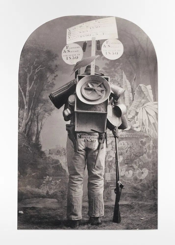 Surreal Miner Collage Print. poster — fine-art art