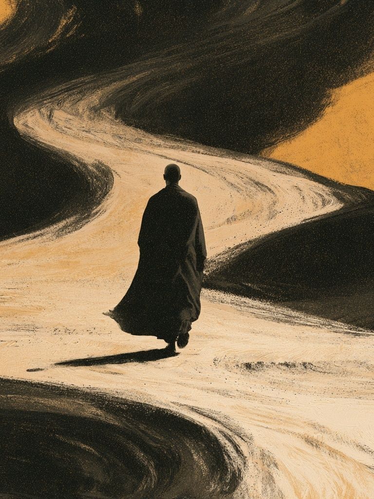 Desert Wanderer Surrealism Print. poster detail