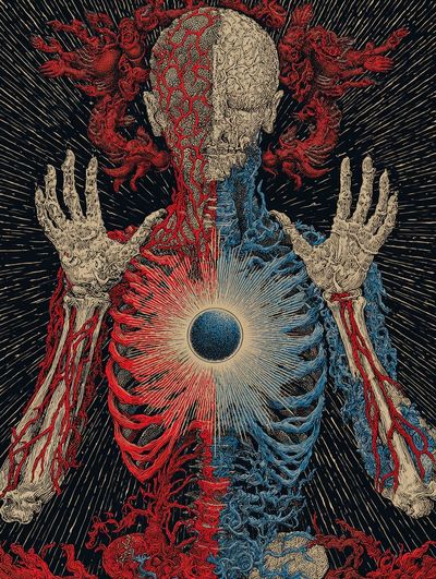 Anatomical Cosmic Figure Surrealism Poster. poster print