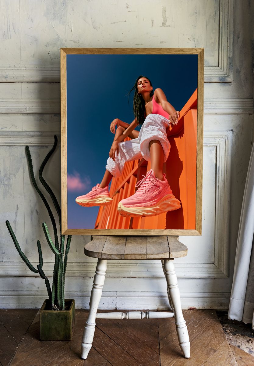 Neon Streetwear Portrait Poster. room preview