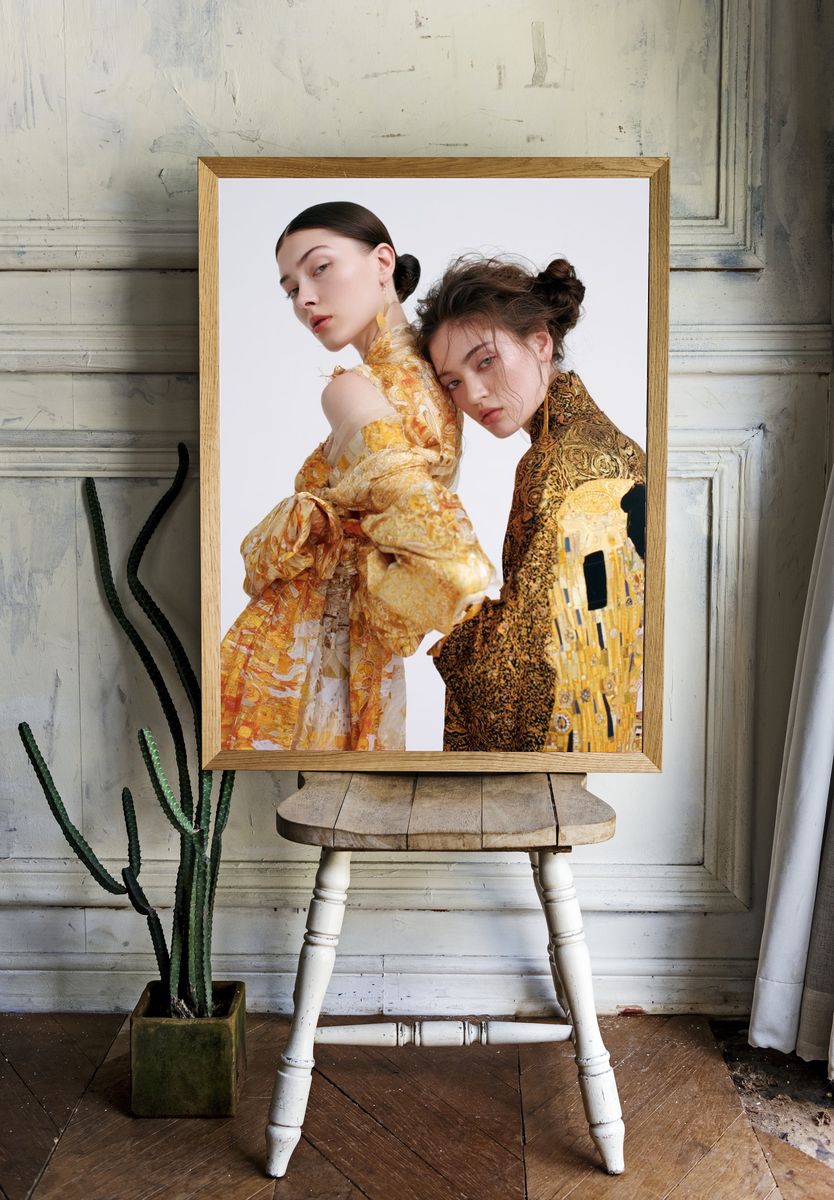 Avant-Garde Fashion Portrait Poster. room preview