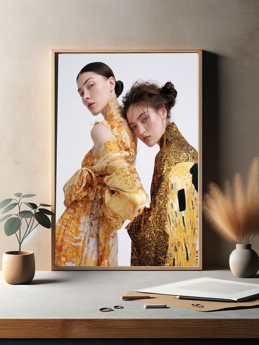 Avant-Garde Fashion Portrait Poster. — room view 2