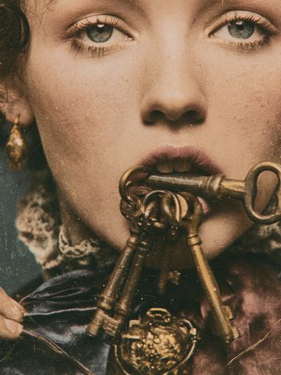 Victorian Portrait with Keys Print.
