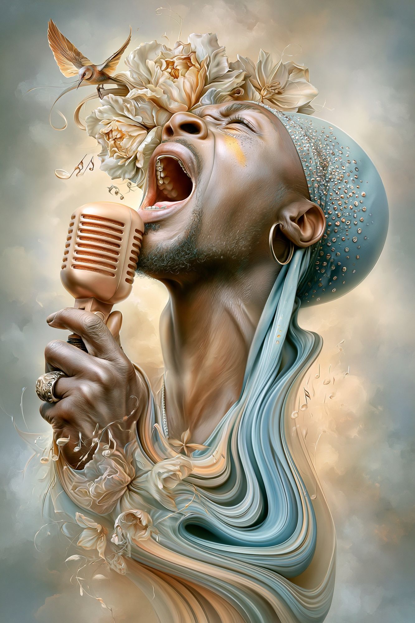 Singing Muse Surrealism Poster. poster detail