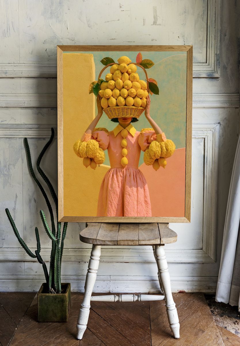 Lemon Basket Fashion Poster. — room view 1