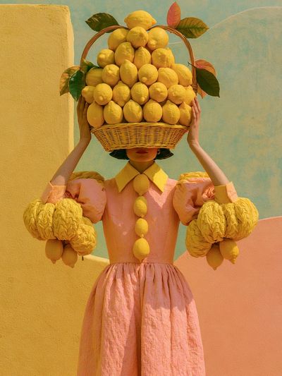 Lemon Basket Fashion Poster. poster