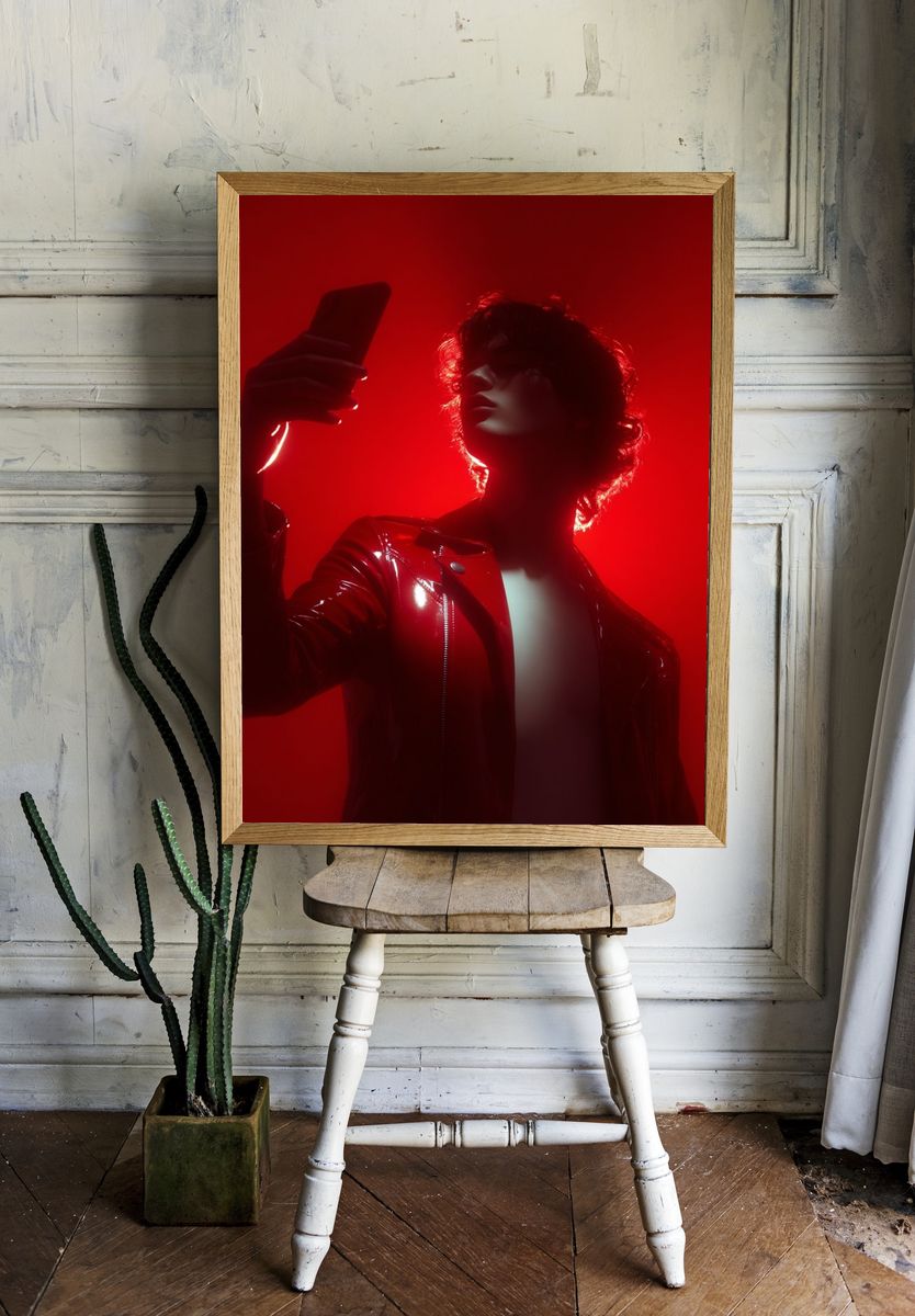 Red Jacket Silhouette — Fashion Print. — room view 1
