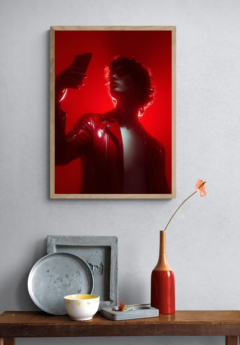 Red Jacket Silhouette — Fashion Print. — room view 3