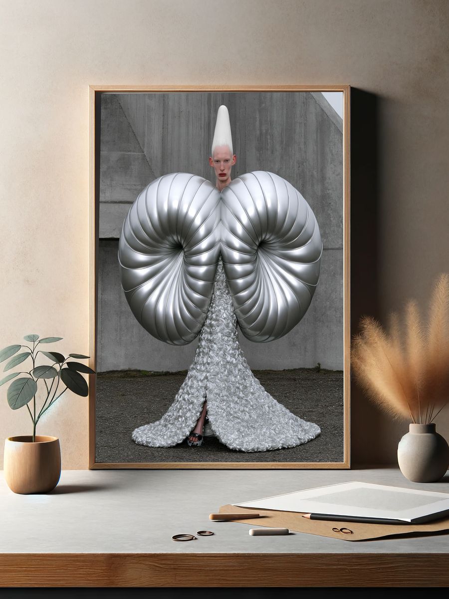 Avant-Garde Fashion Portrait Print. — room view 2