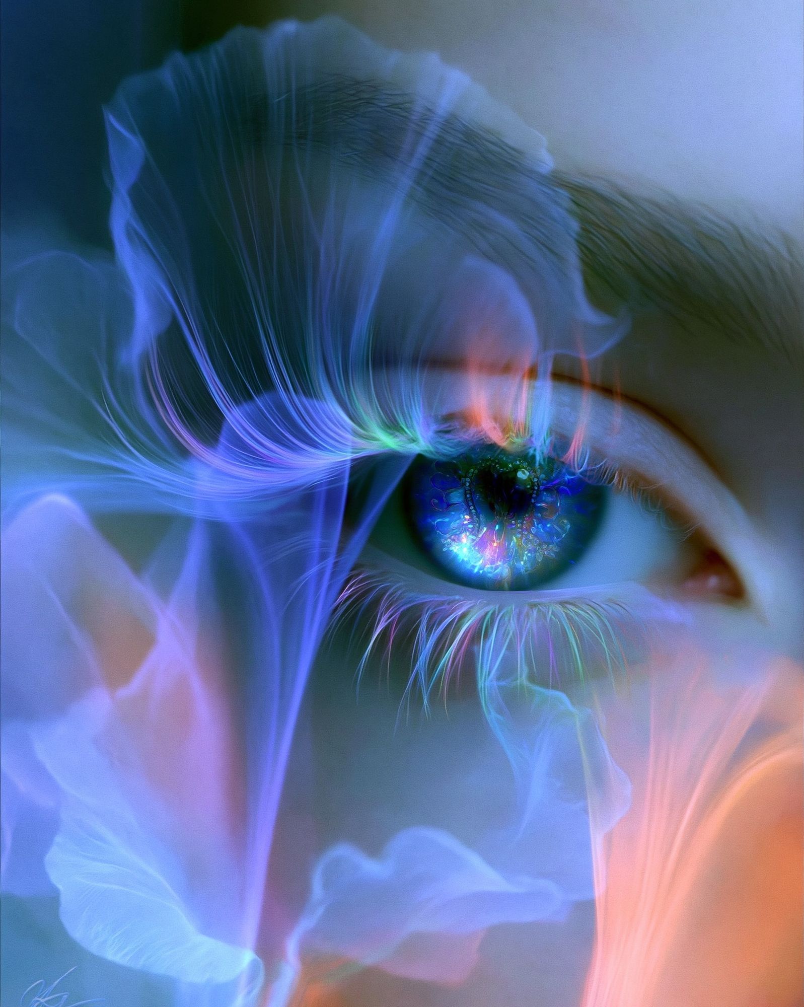 Dreamlike Eye Abstract Print. poster — fine-art art