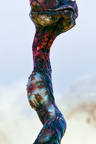 Surreal Organic Sculpture Print. poster