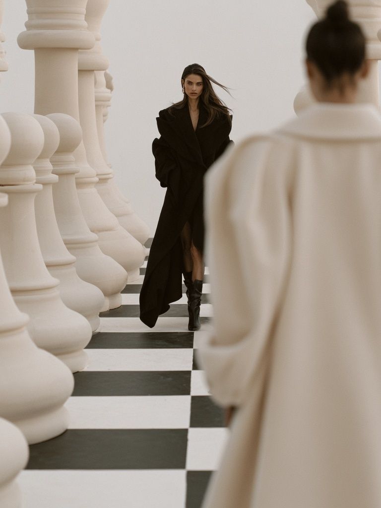 Chessboard Runway Fashion Photography Poster. poster — photography art