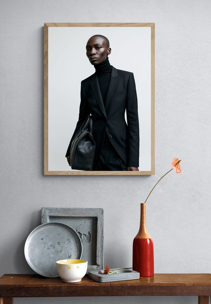 Minimalist Fashion Portrait Poster. — room view 3