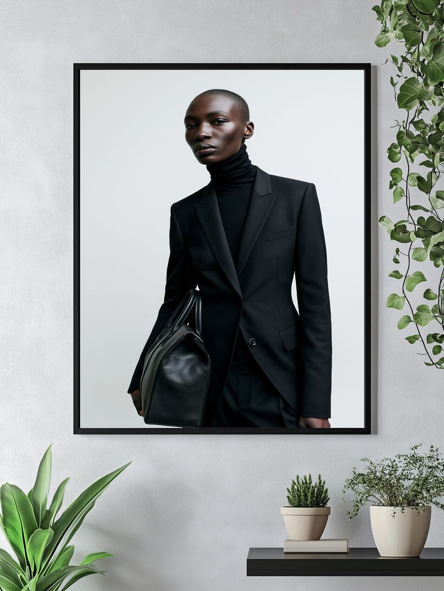 Minimalist Fashion Portrait Poster. — room view 4