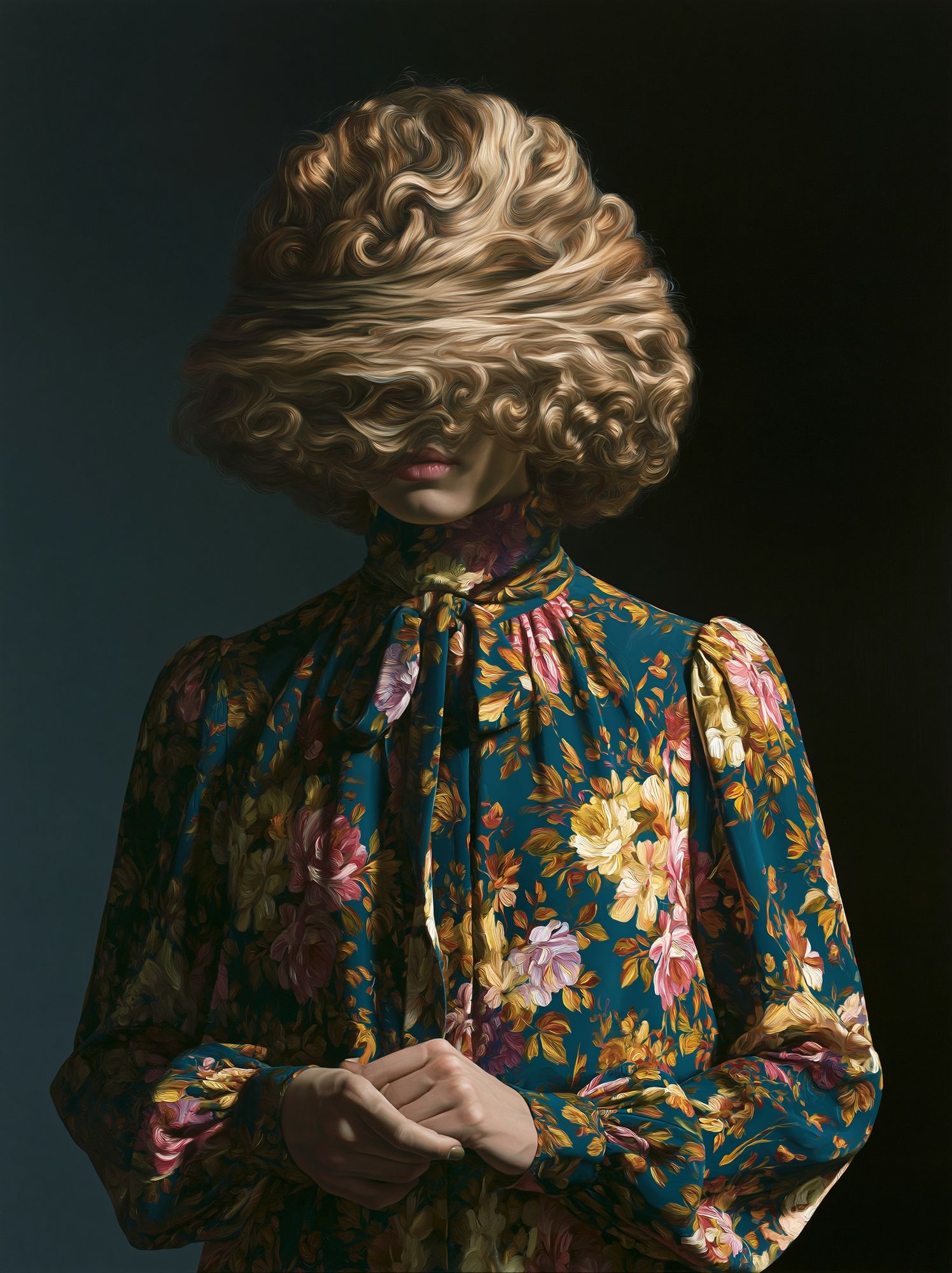 Floral Portrait Fashion Poster. poster detail