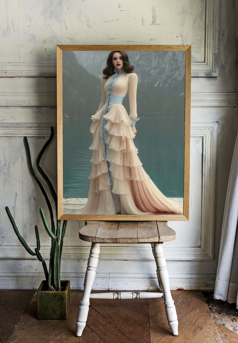 Elegant Fashion Portrait Poster. — room view 1