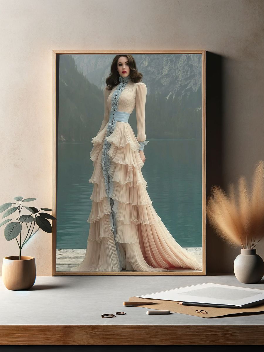 Elegant Fashion Portrait Poster. — room view 2