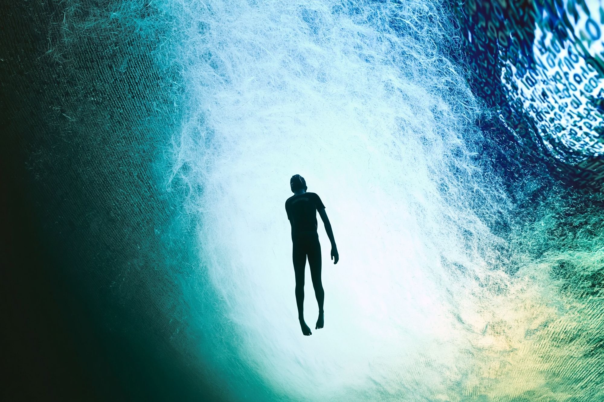 Surreal Diver Silhouette Print. poster detail