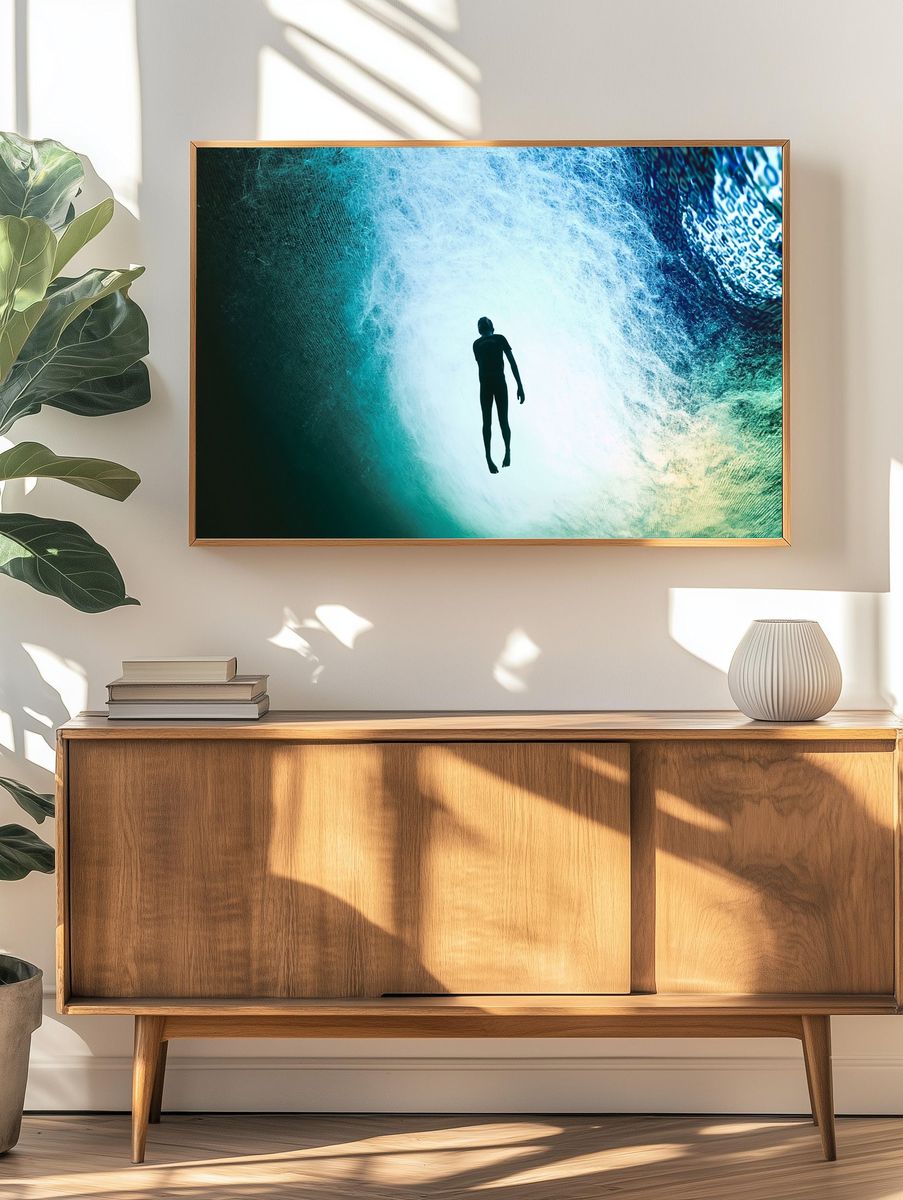 Surreal Diver Silhouette Print. — room view 3