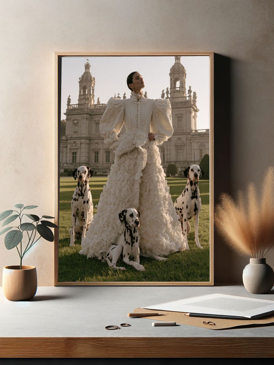 Dalmatian Fashion Portrait Poster. — room view 2