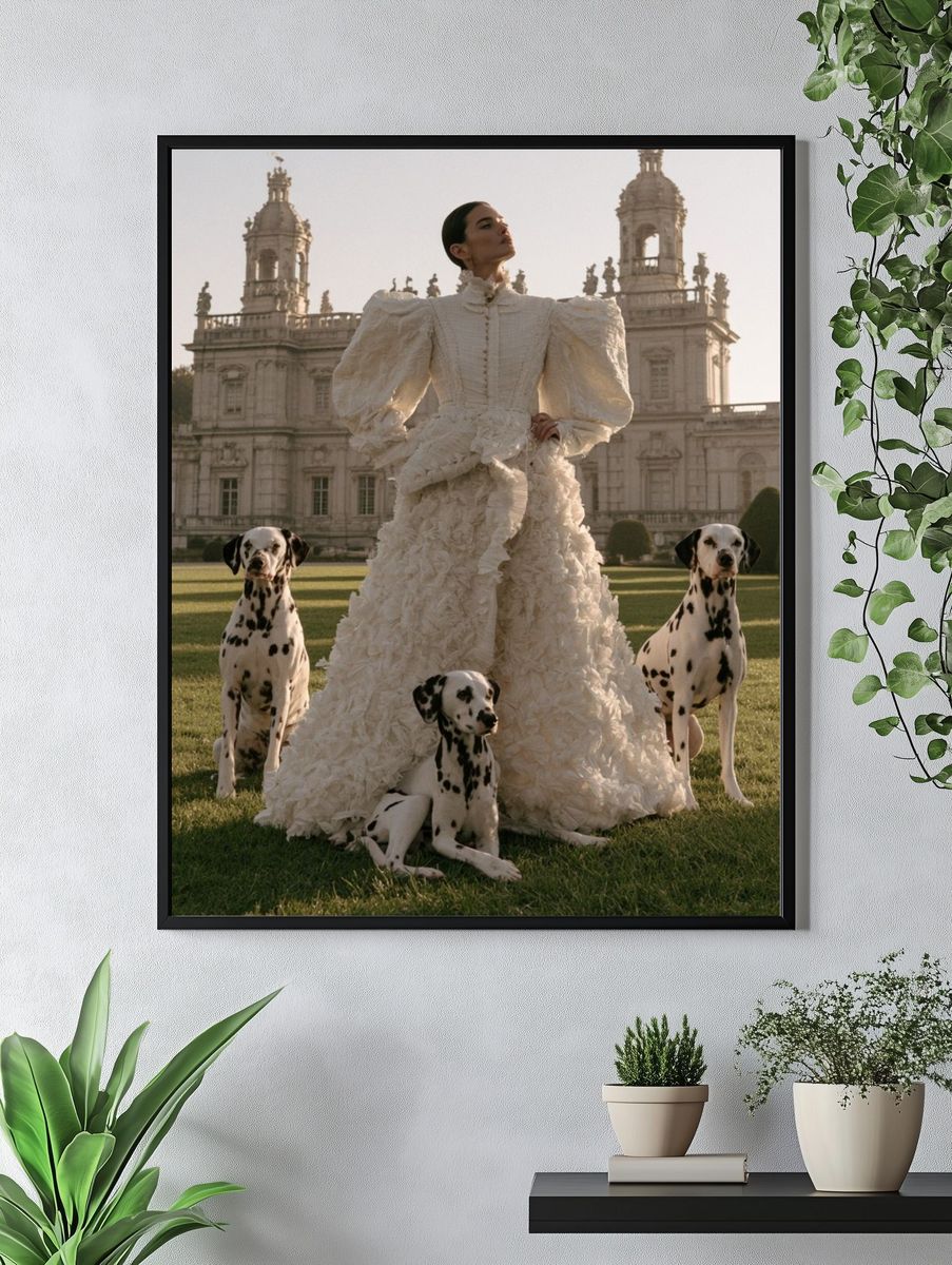 Dalmatian Fashion Portrait Poster. — room view 4