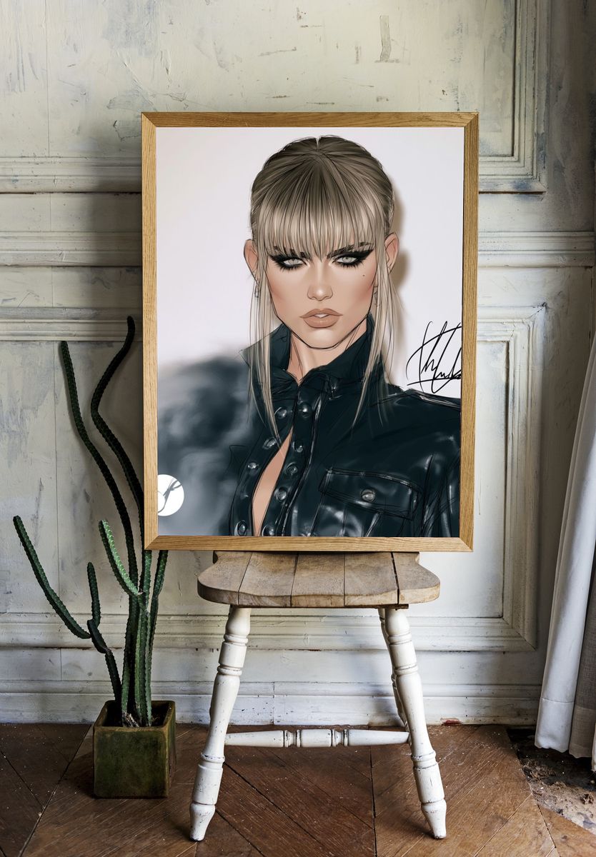 Fashion Portrait Illustration Poster. room preview