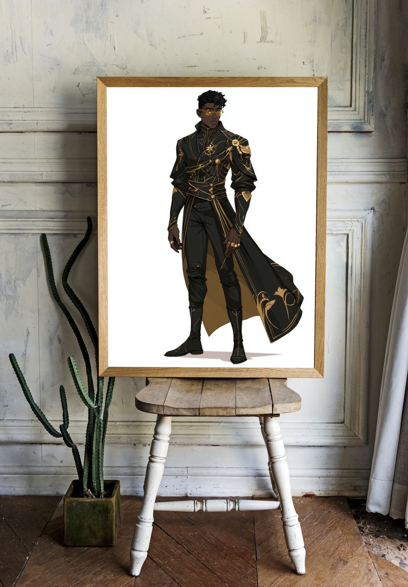 Elegant Fashion Character Poster. room preview