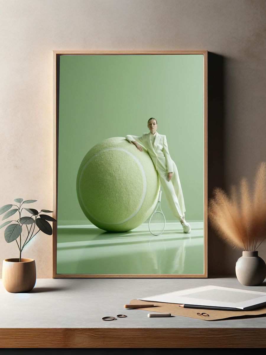 Tennis Fashion Portrait Poster. — room view 2