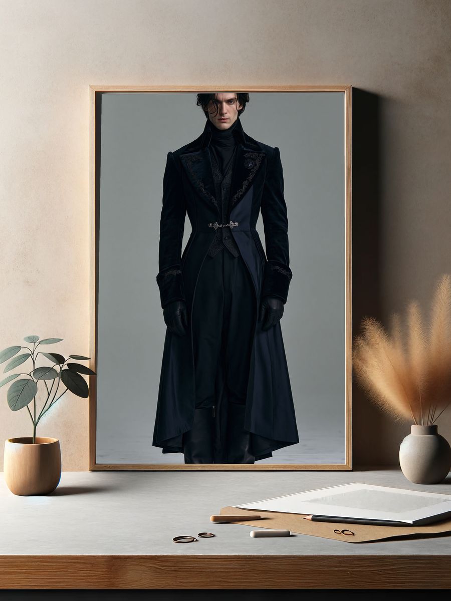 Gothic Fashion Portrait Poster. — room view 2