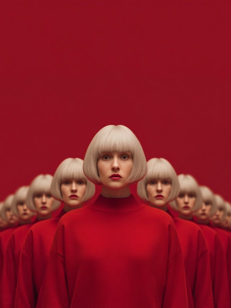 Red Portrait Surrealism Poster. poster — fine-art art
