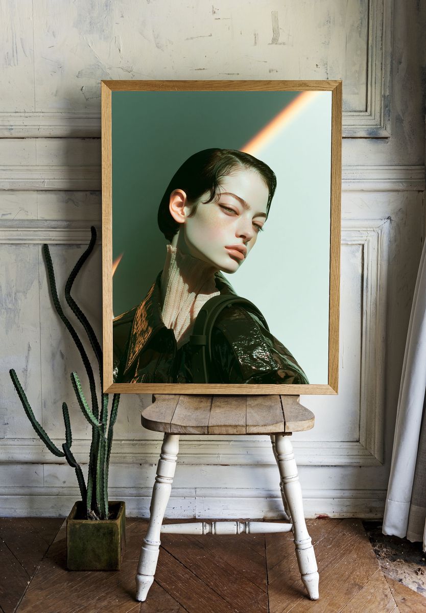 Editorial Portrait Fashion Poster. room preview