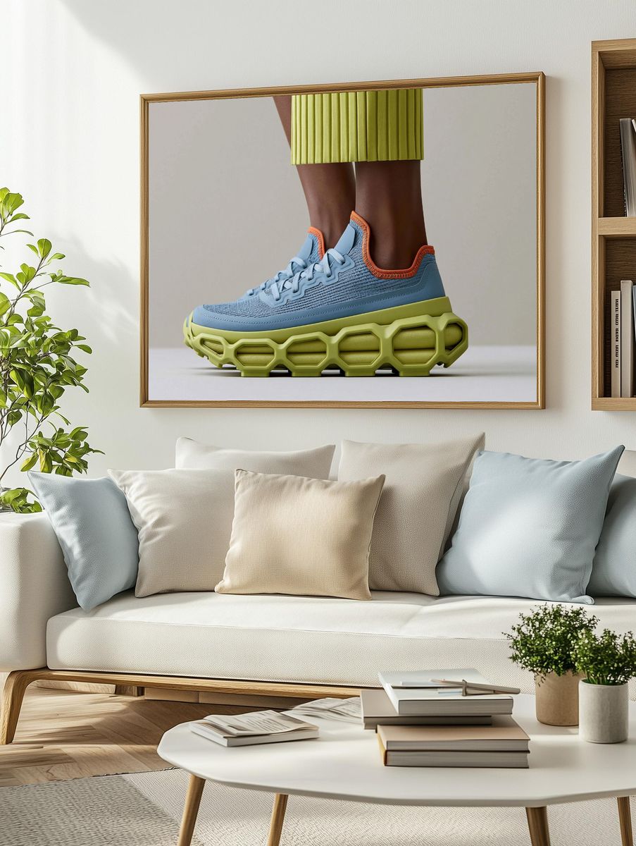 Colorblock Sneaker Fashion Poster. — room view 2