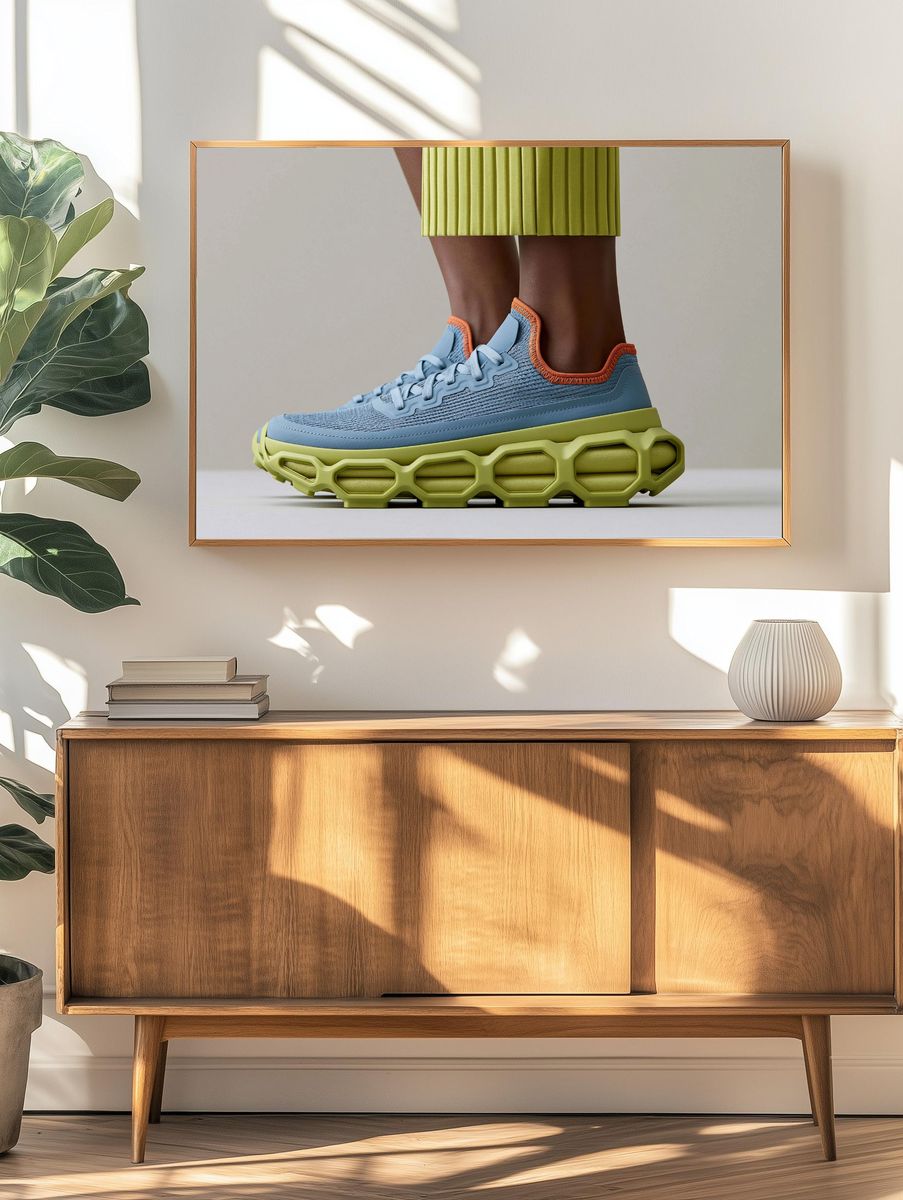 Colorblock Sneaker Fashion Poster. — room view 3