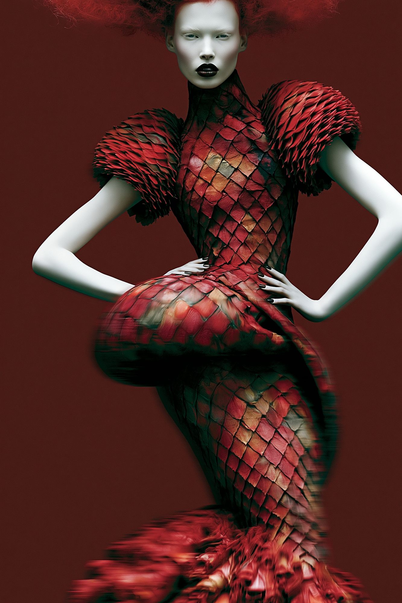 Avant-Garde Fashion Portrait Poster. poster — fashion art