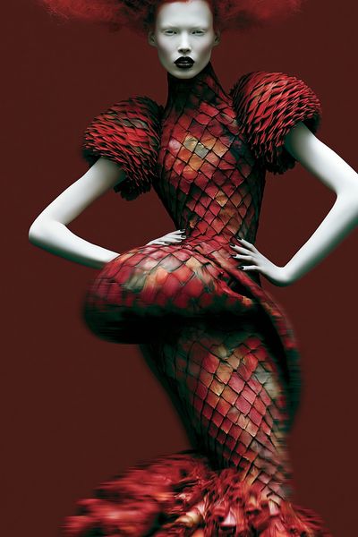 Avant-Garde Fashion Portrait Poster.