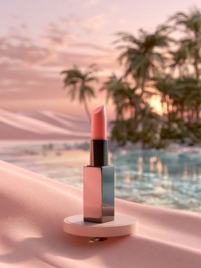 Pink Lipstick Sunset Poster. poster