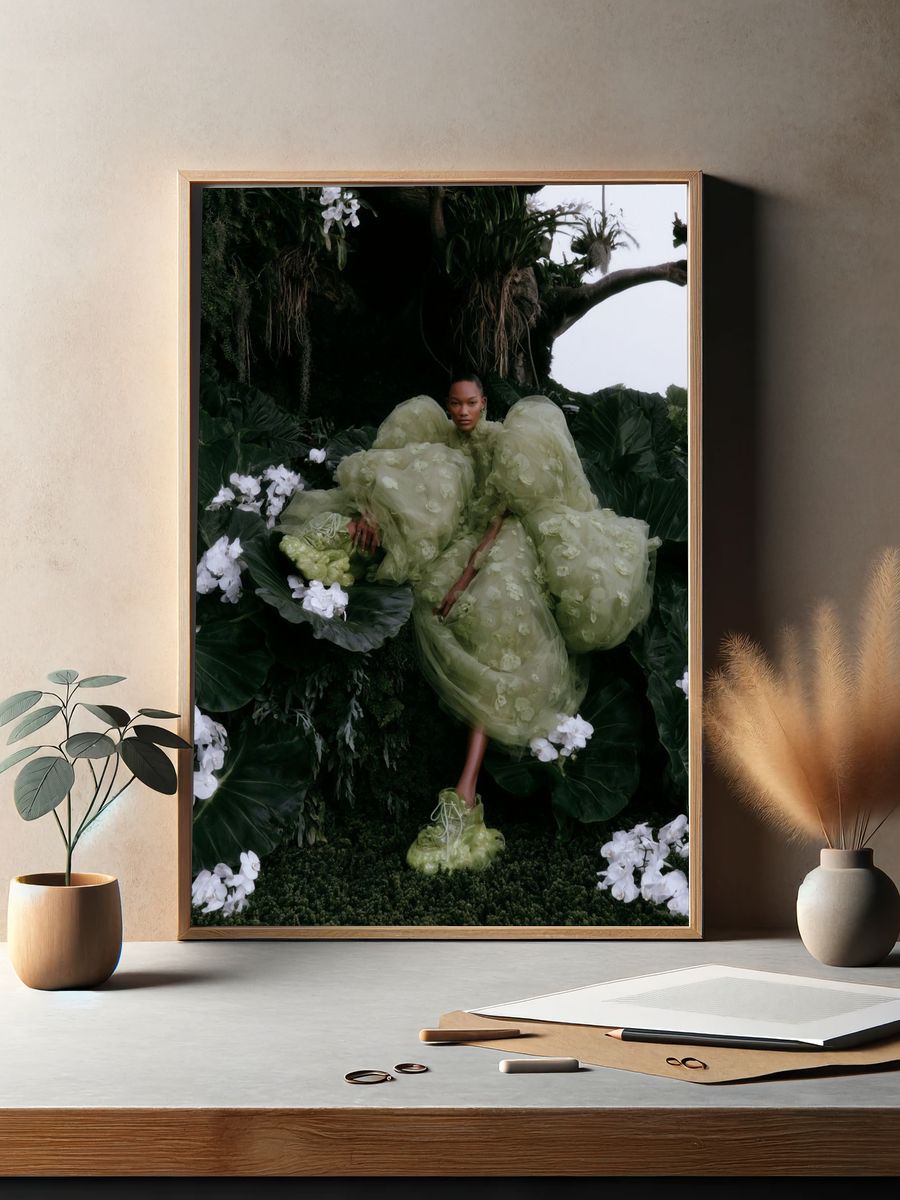 Botanical Couture Fashion Poster. — room view 2